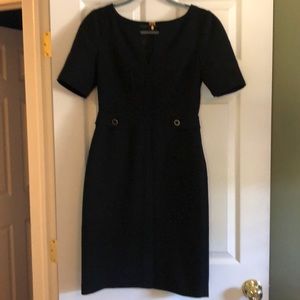 Black Tory Burch Dress with gold buttons. Size 4